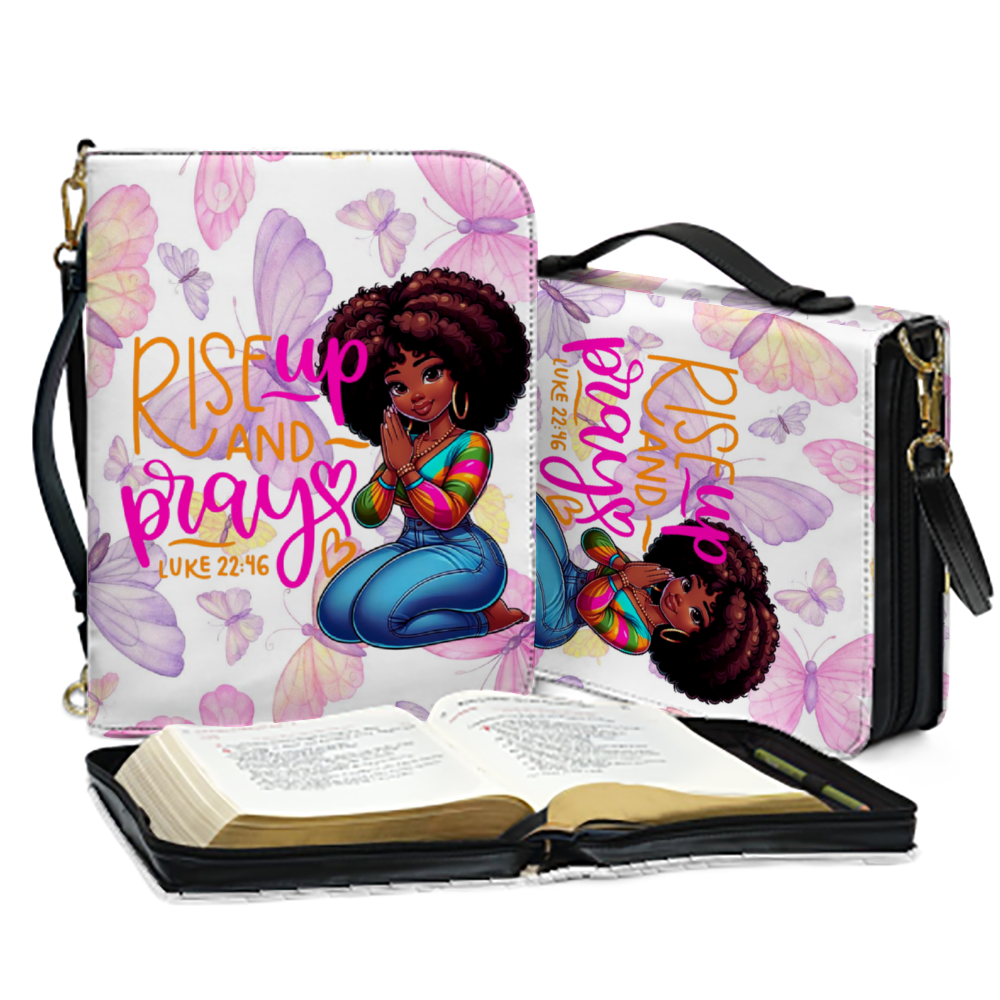 Rise & Shine Butterfly PU Bible Bag Strap