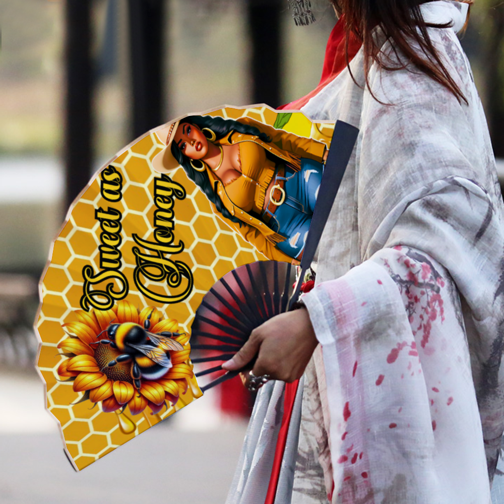 Sweet as Honey Fan Retro Hand-held Folding Fan