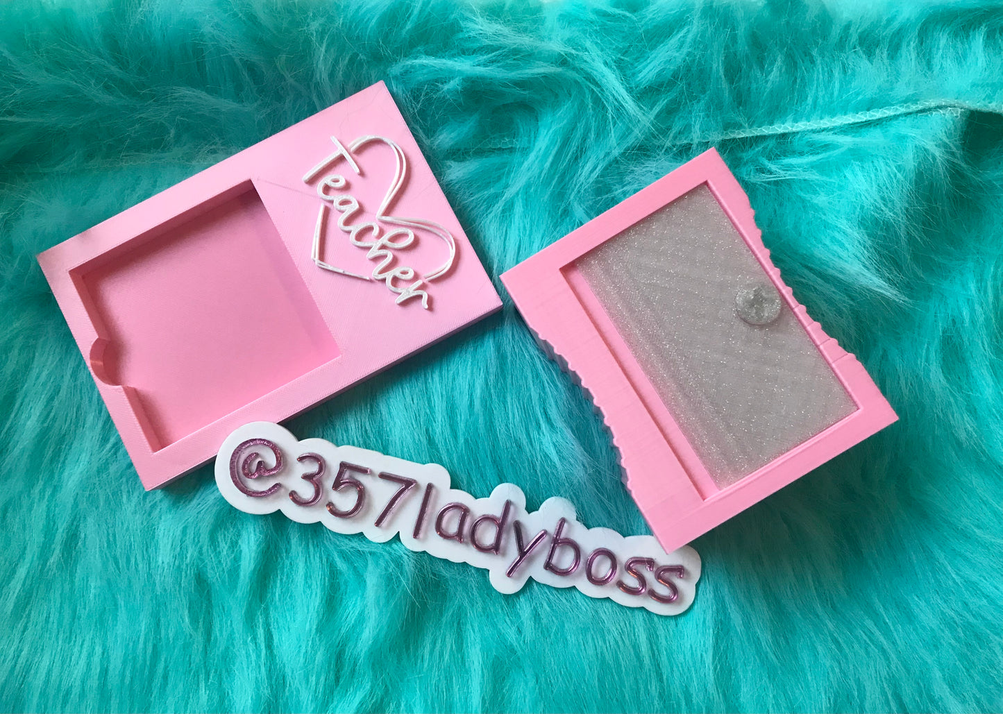 Teacher Note Pad & Pen/Pencil Sharpener Holder Set