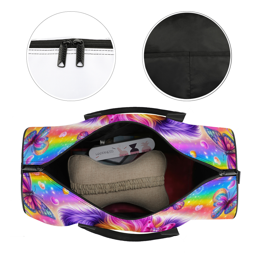 Rainbow Puppy Duffel Bag for Kids – Colorful Tote & Travel Luggage Large Travel Luggage Gym Bags Duffel Bags