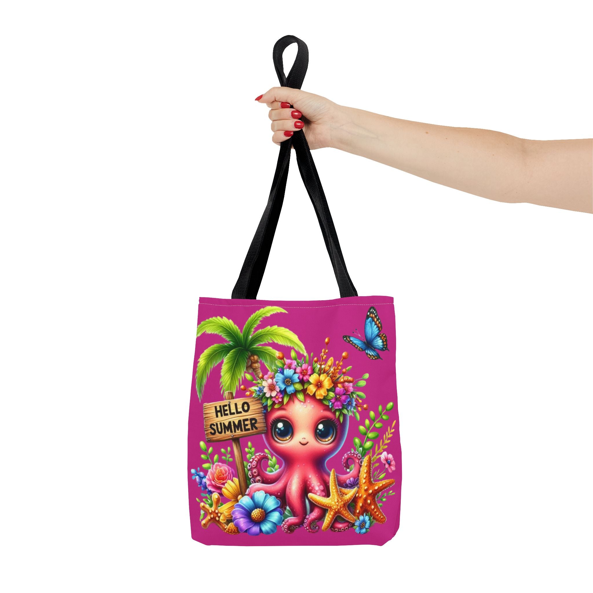 Hello Summer Octopus Tote Bag – Colorful Beach Carryall for Fun Adventures