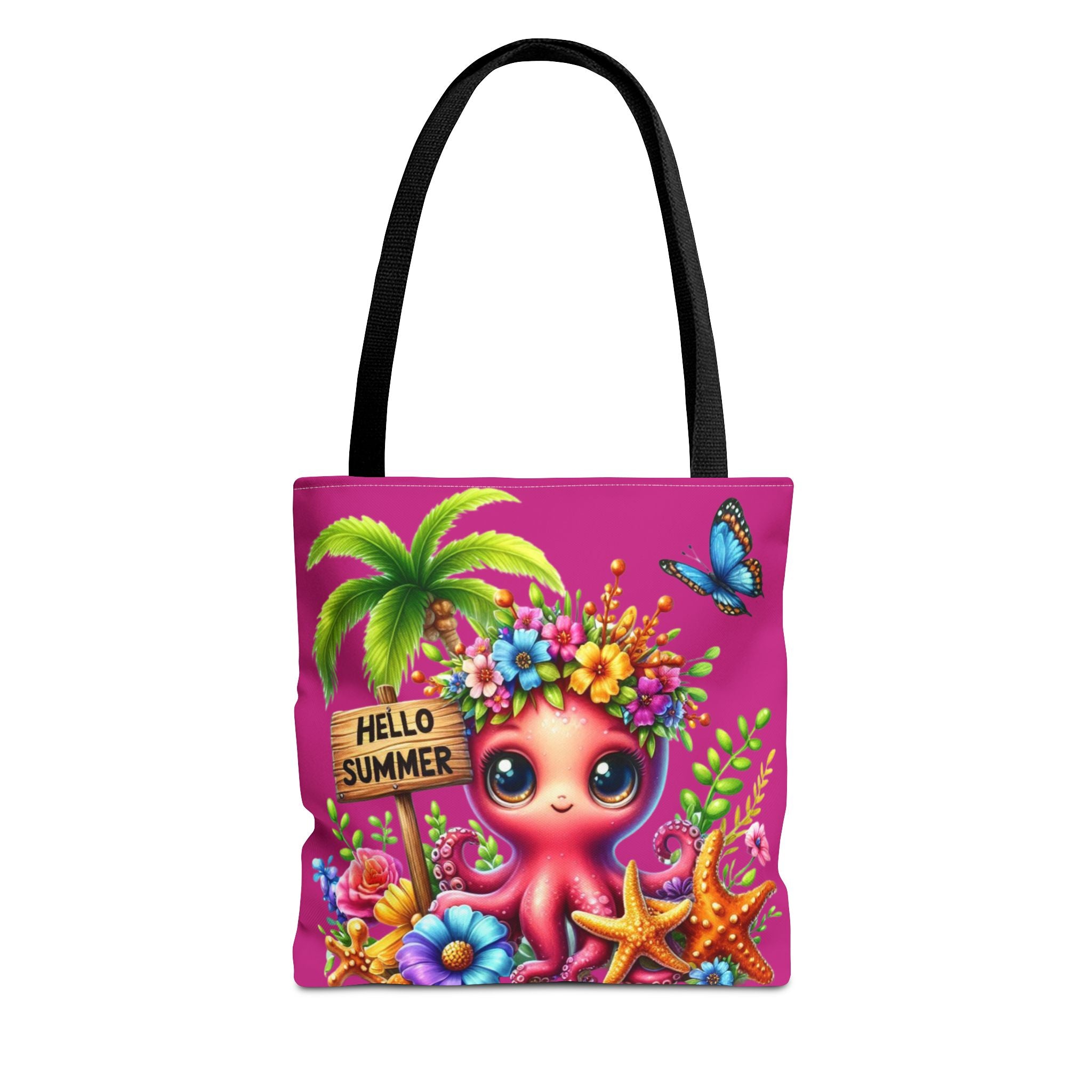 Hello Summer Octopus Tote Bag – Colorful Beach Carryall for Fun Adventures