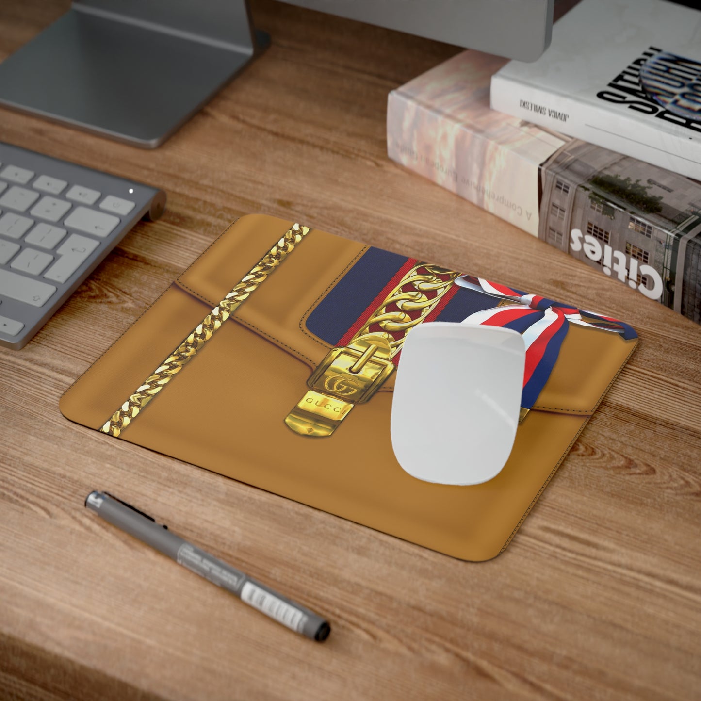 Gucci Gold Desk Mouse Pad