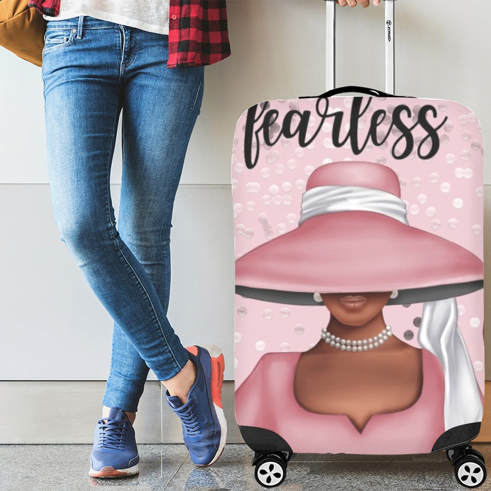 Pink Church Lady Luggage Cover Luggage Cover/Large 26"-28"