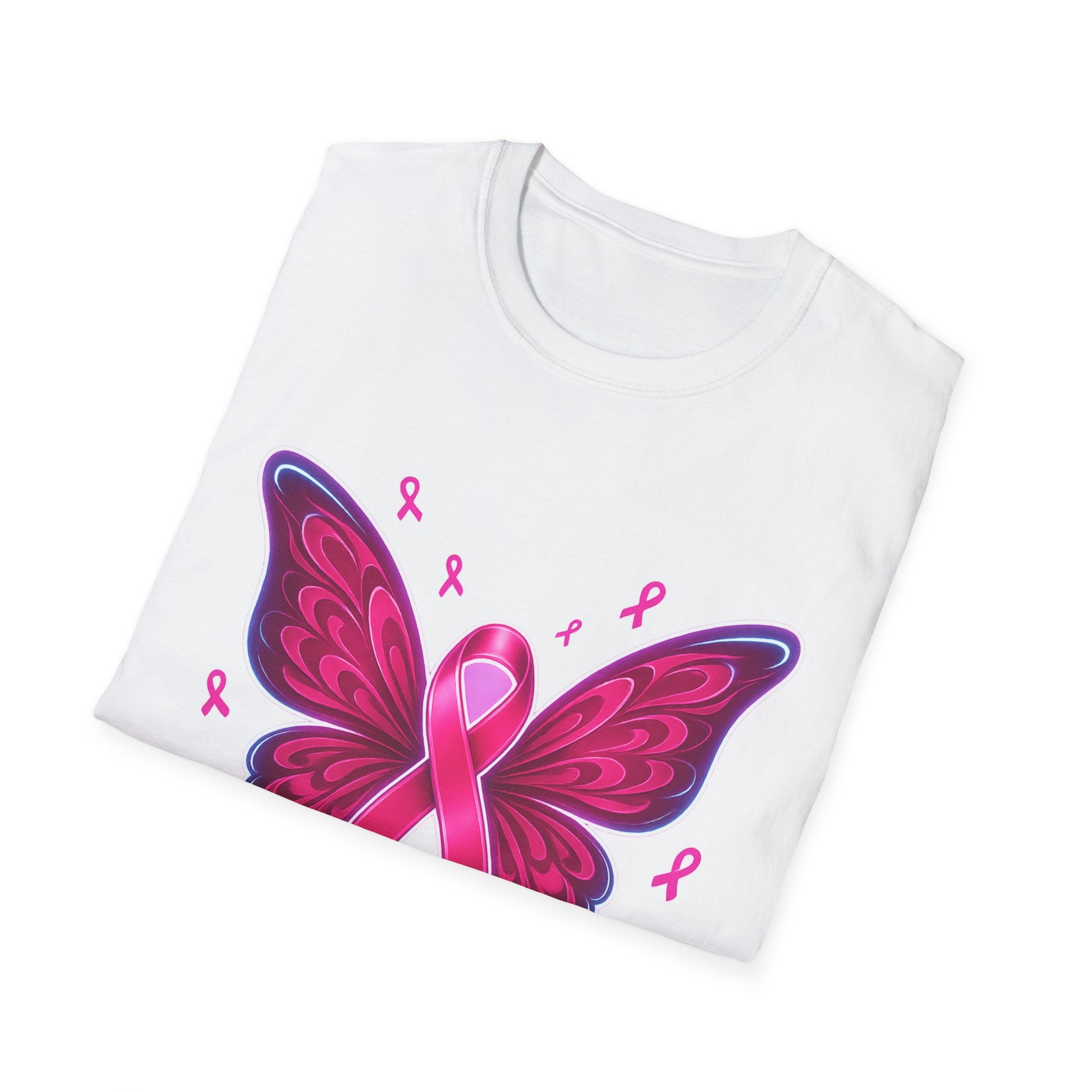 Hope Courage Butterfly T-Shirt | Breast Cancer Awareness Tee, Gift for Her, Motivational Shirt, Inspirational Fashion, Supportive Apparel