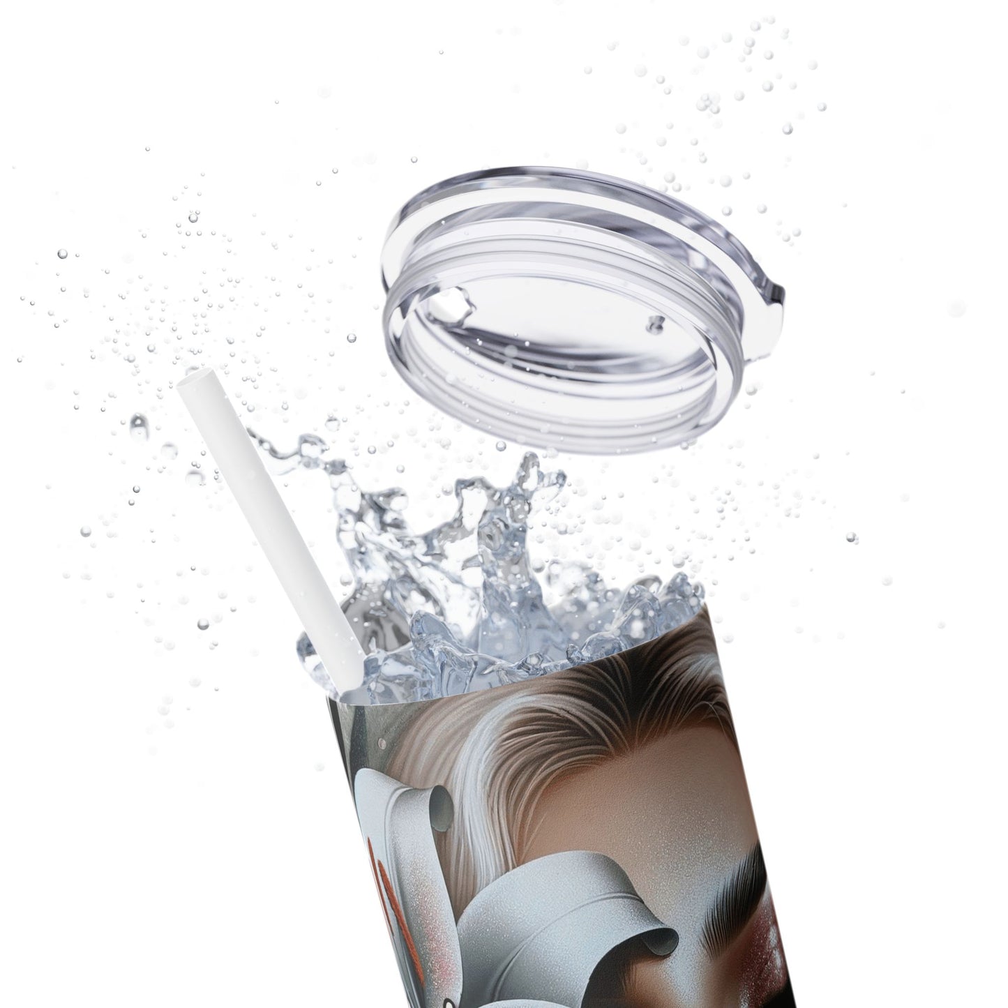 Tumbler with Caucasian Women and Calle Lilly Design #17, 20oz