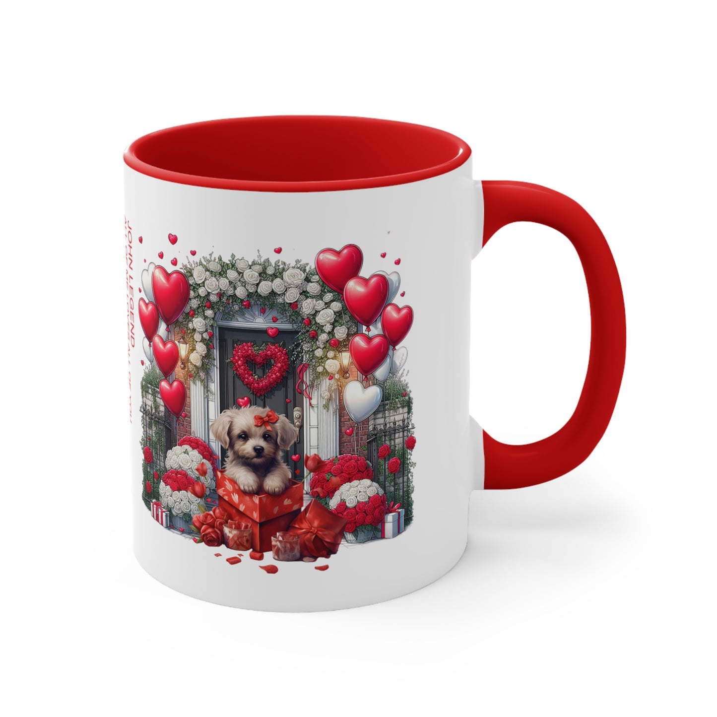a coffee mug sitting next to a coffee cup