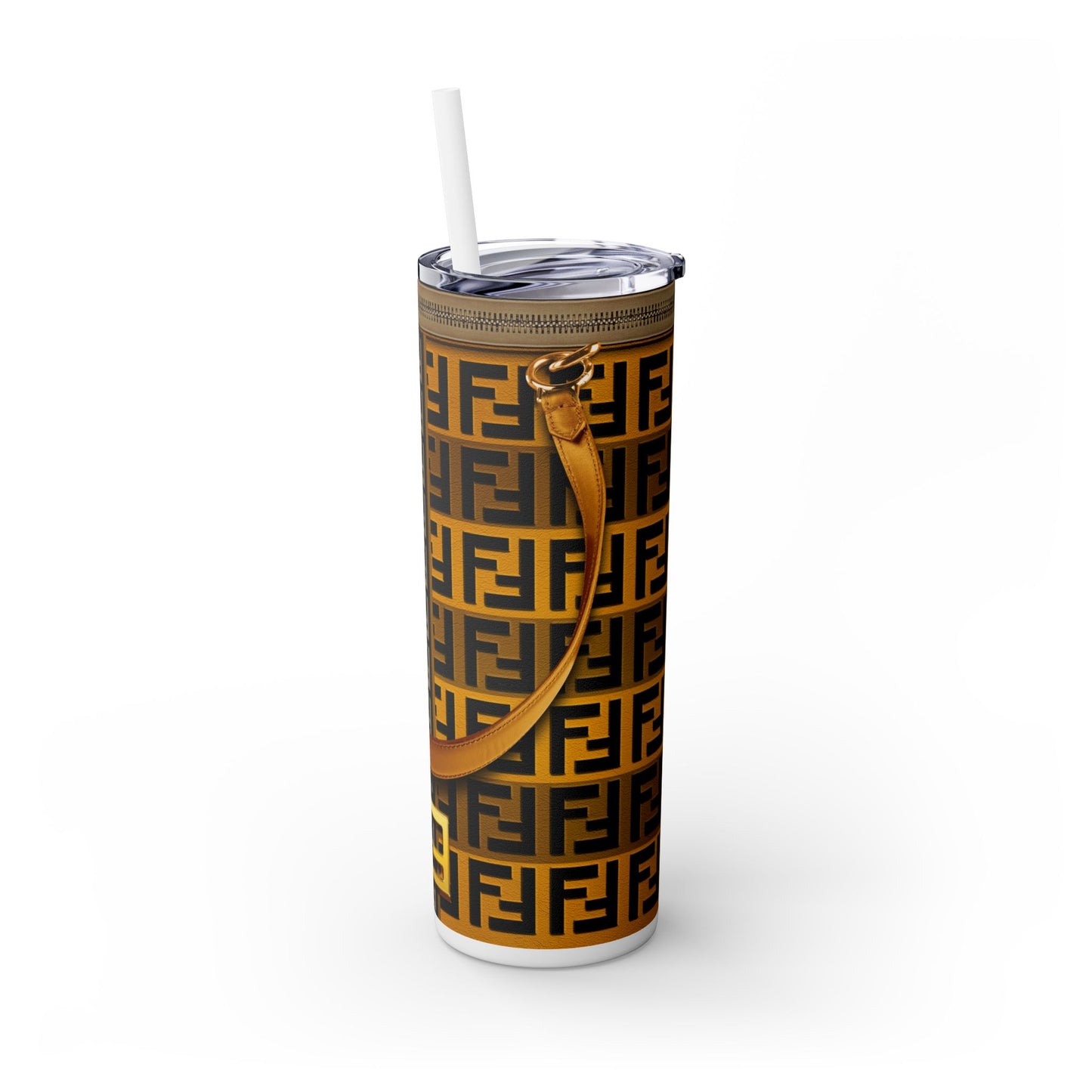 Fendi Purse -Skinny Tumbler with Straw, 20oz