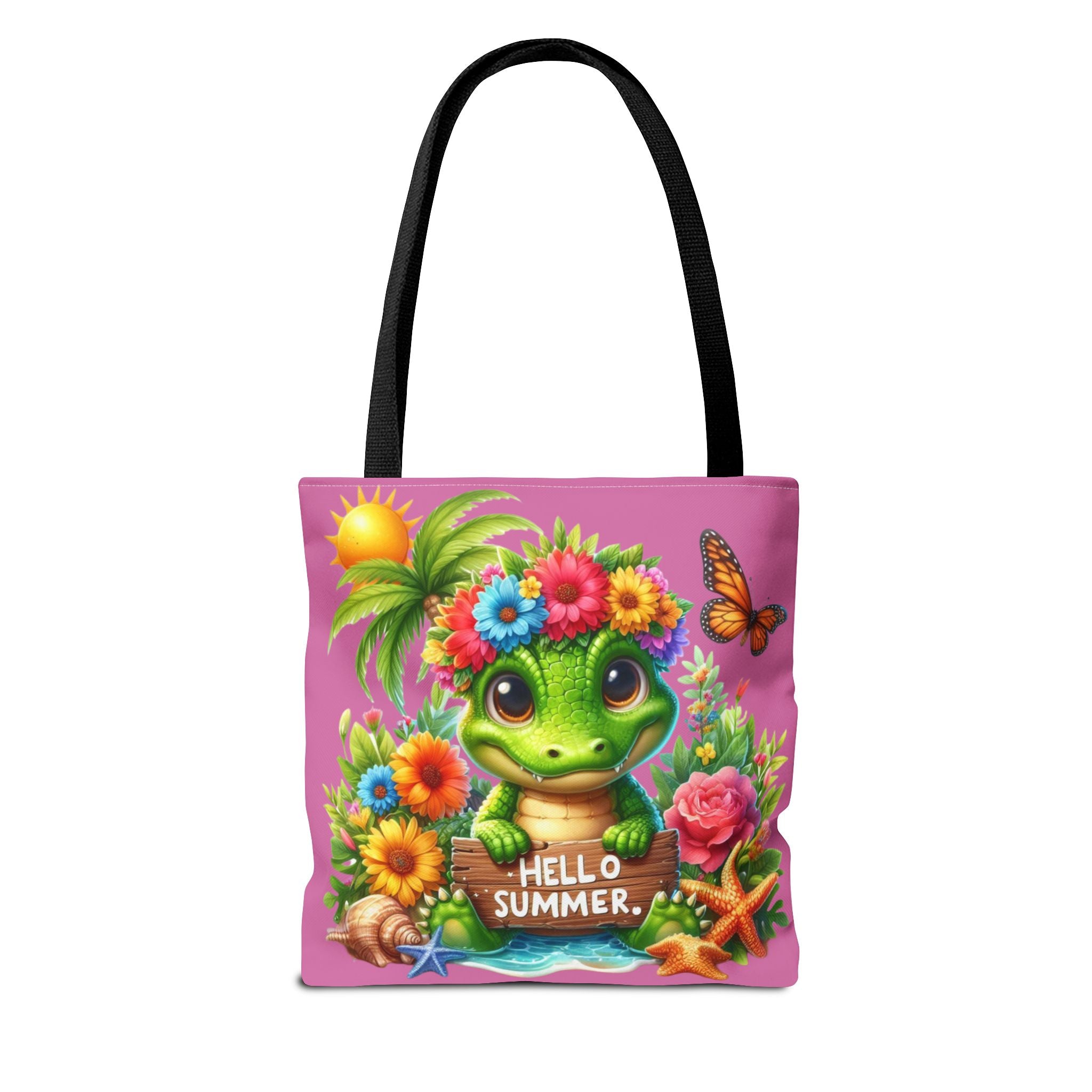 Hello Summer Cute Frog Tote Bag - Vibrant Beach Style for Summer Fun