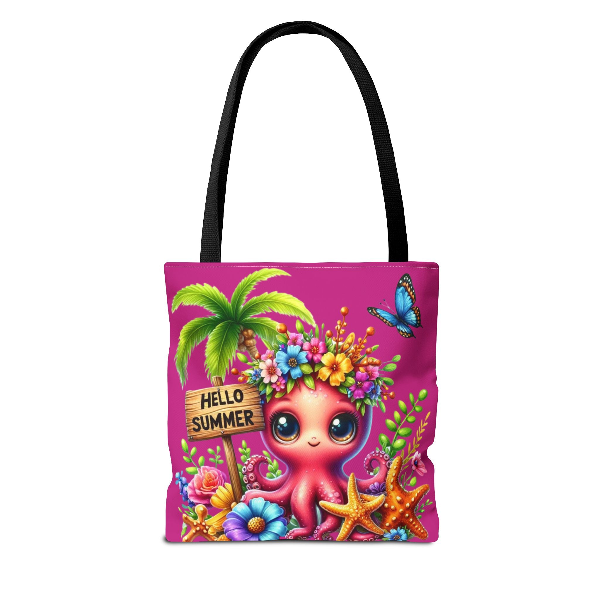 Hello Summer Octopus Tote Bag – Colorful Beach Carryall for Fun Adventures