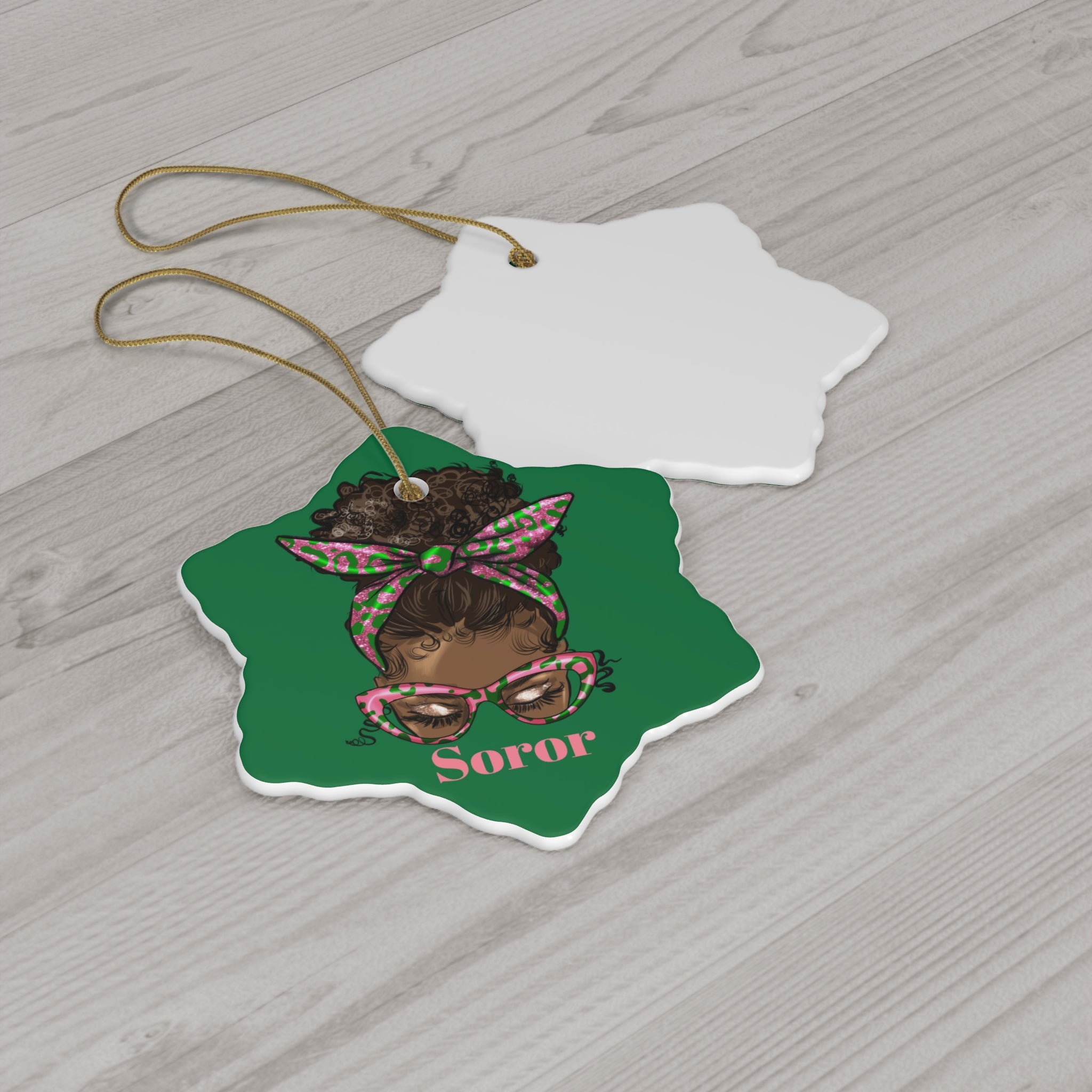 AKA, Sorority Ceramic Ornament -   Christmas Gift Exchange