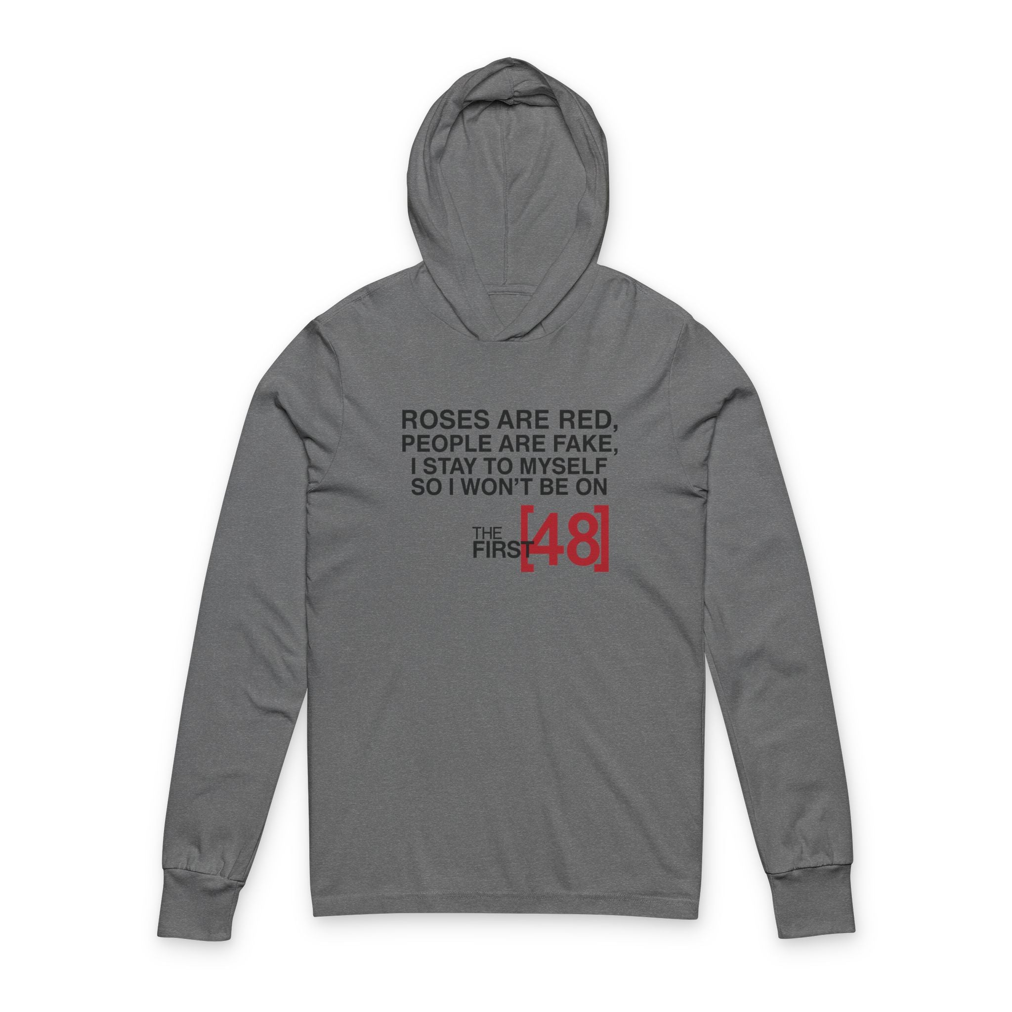 Roses Are Red Poetic Hoodie, Unisex Long Sleeve Tee, Everyday Casual Wear, Gift for Poetry Lovers, Hoodie for Friends