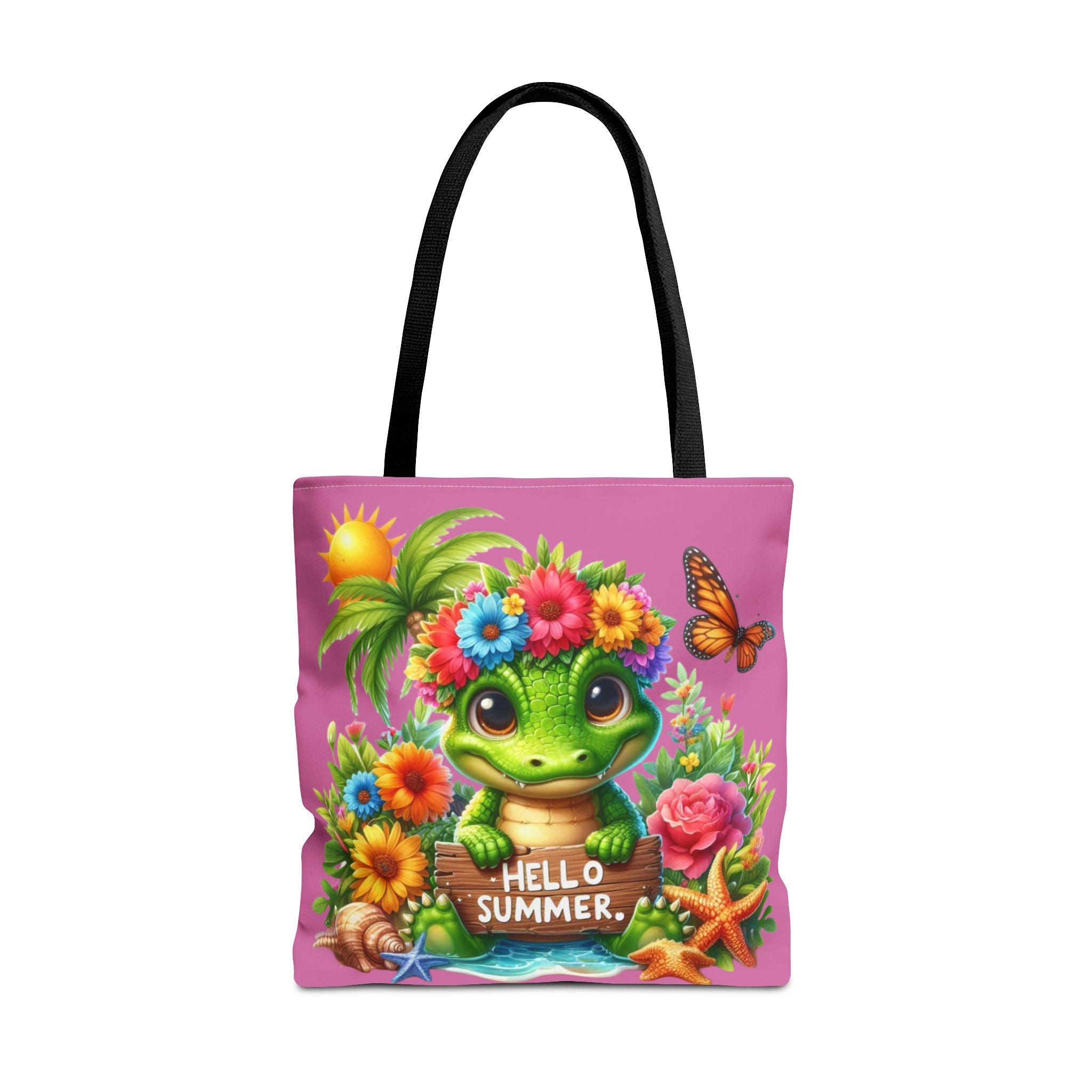 Hello Summer Cute Frog Tote Bag - Vibrant Beach Style for Summer Fun