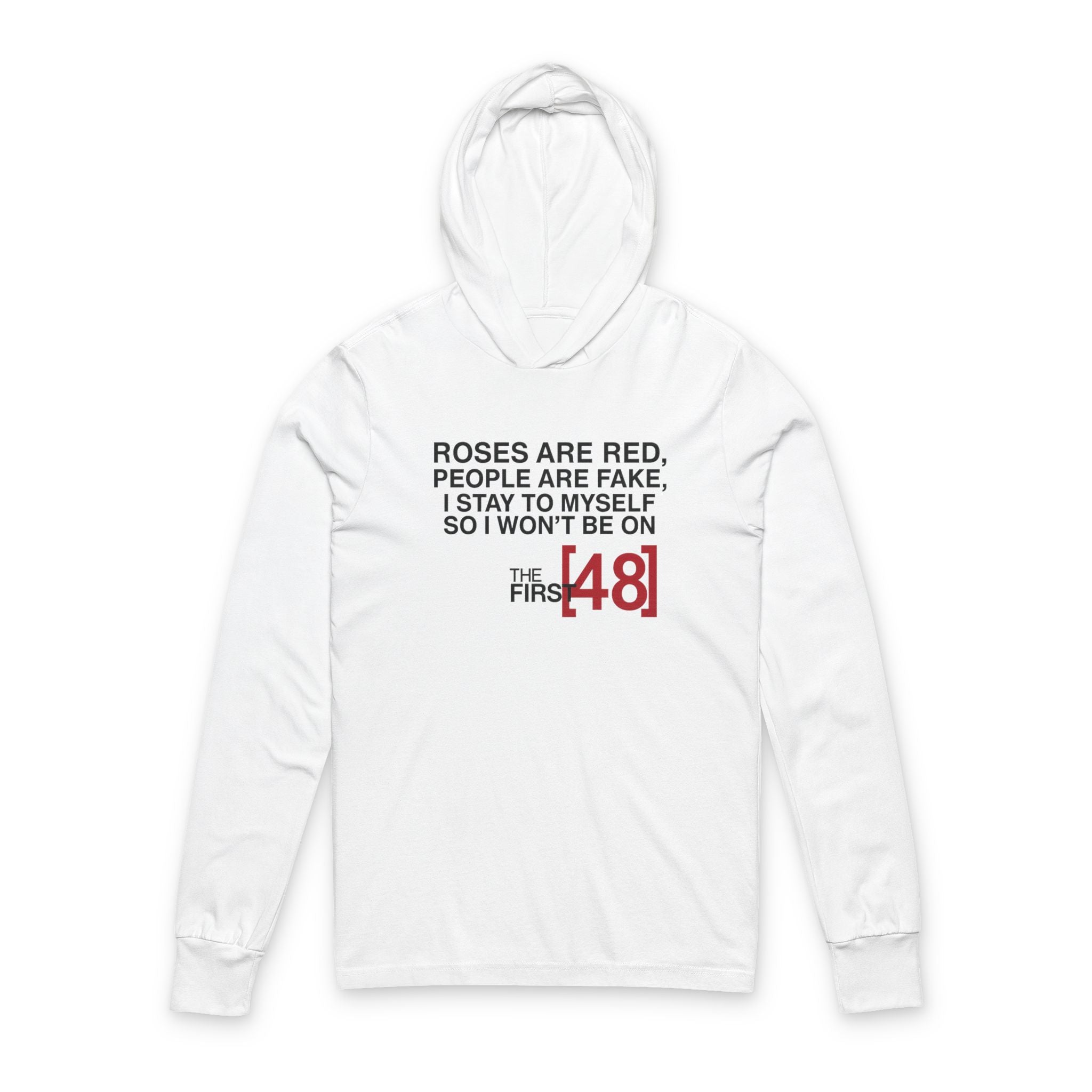 Roses Are Red Poetic Hoodie, Unisex Long Sleeve Tee, Everyday Casual Wear, Gift for Poetry Lovers, Hoodie for Friends