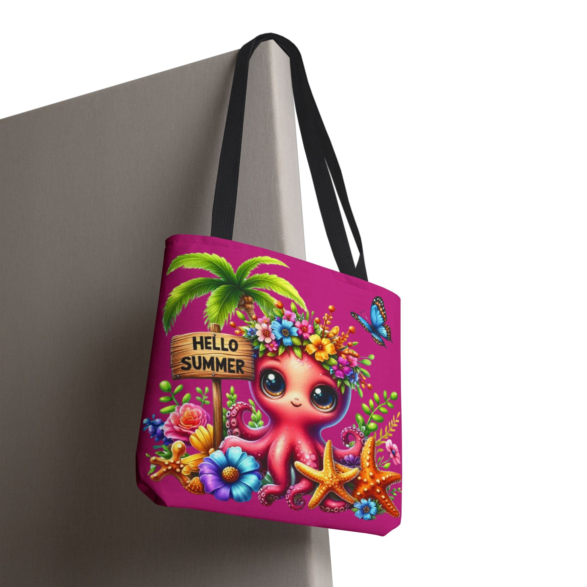 Hello Summer Octopus Tote Bag – Colorful Beach Carryall for Fun Adventures