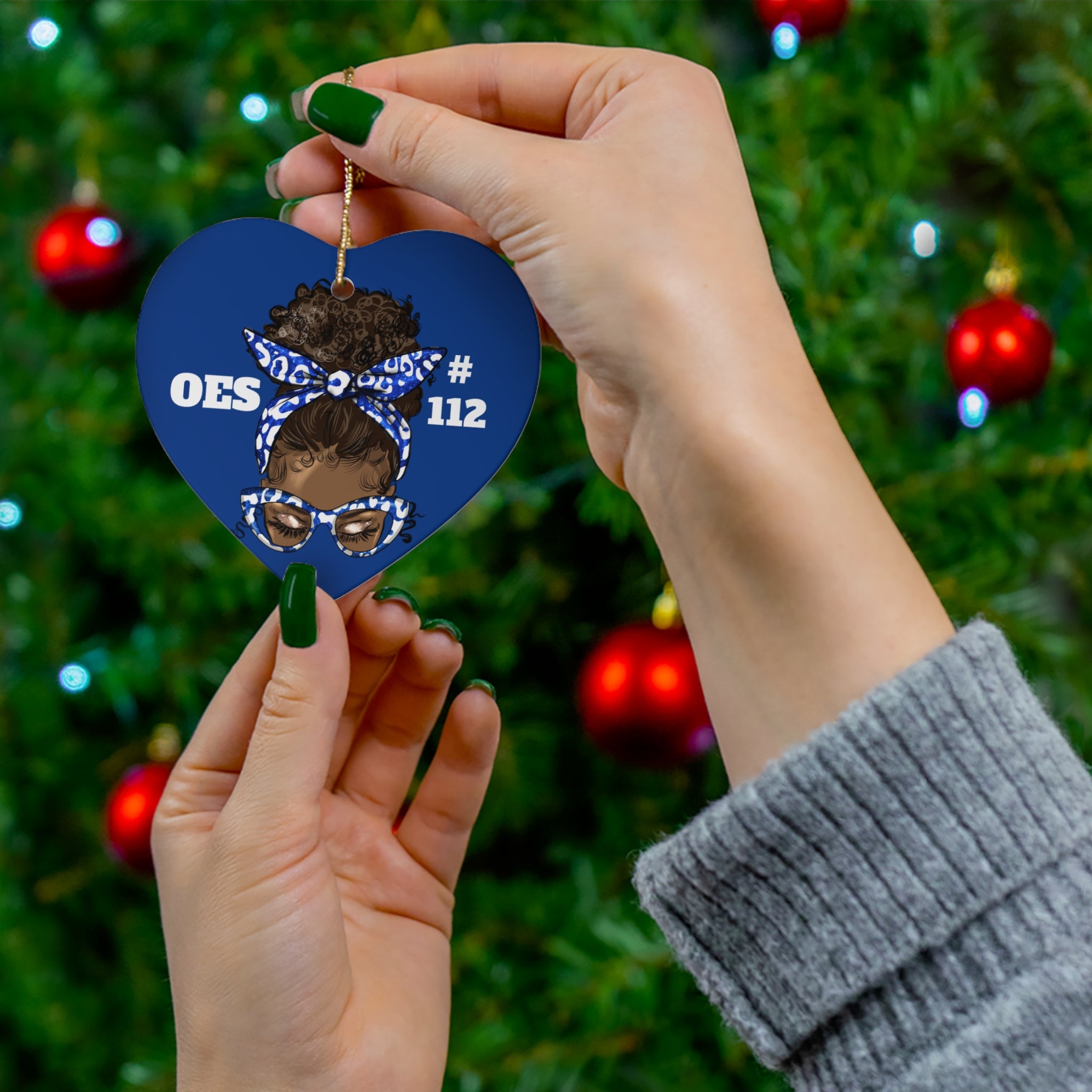 OES Ceramic Ornament - Order of the Eastern Star Christmas Gift Exchange