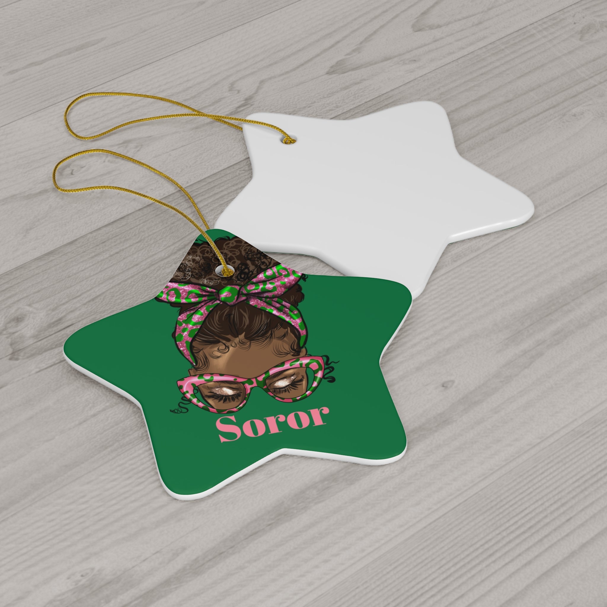 AKA, Sorority Ceramic Ornament -   Christmas Gift Exchange