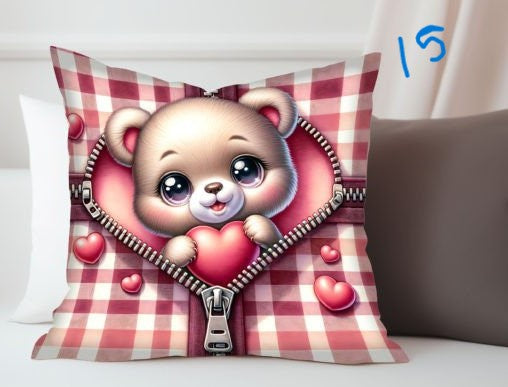 a doll is sitting on a pink chair