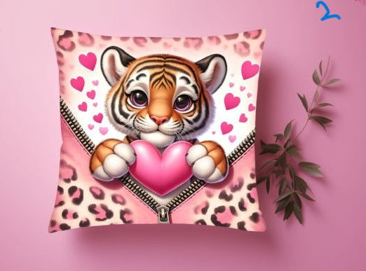 a teddy bear sitting on a pink surface