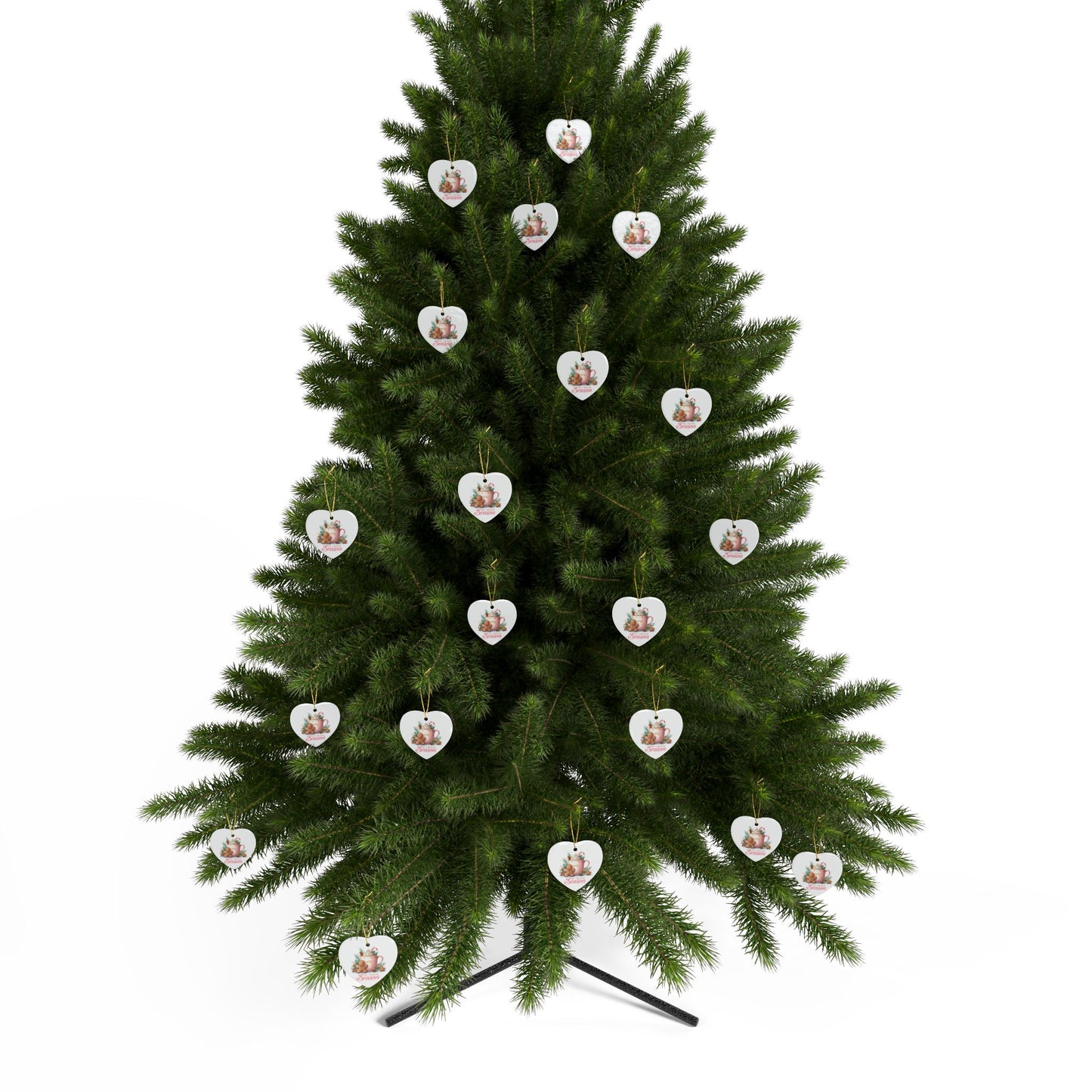 Hot Chocolate Season Ceramic Ornament - Perfect Holiday Gift! Ceramic Ornaments (1pcs, 5pcs, 10pcs, 20pcs)