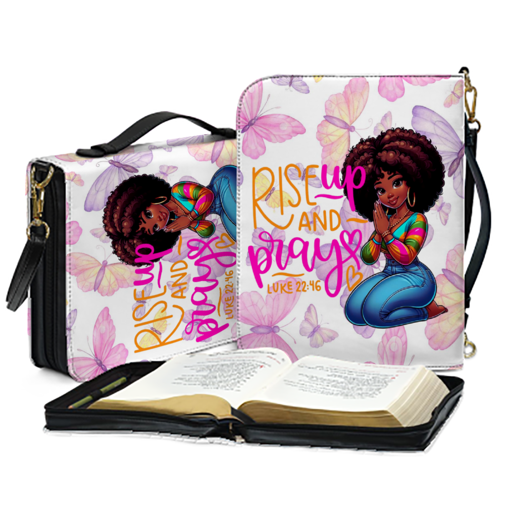 Rise & Shine Butterfly PU Bible Bag Strap