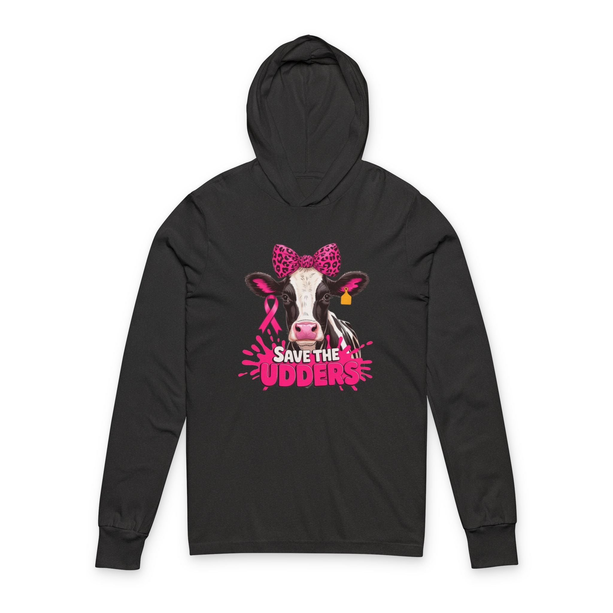 Save the Udders Unisex Hoodie, Funny Cow Hoodie, Breast Cancer Awareness Tee, Cute Animal Lover Gift, Unique Farm Apparel