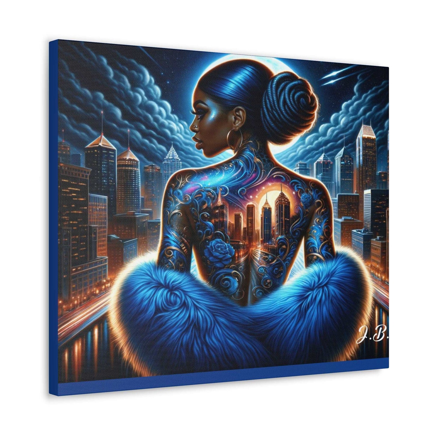 a painting of a man and a woman
