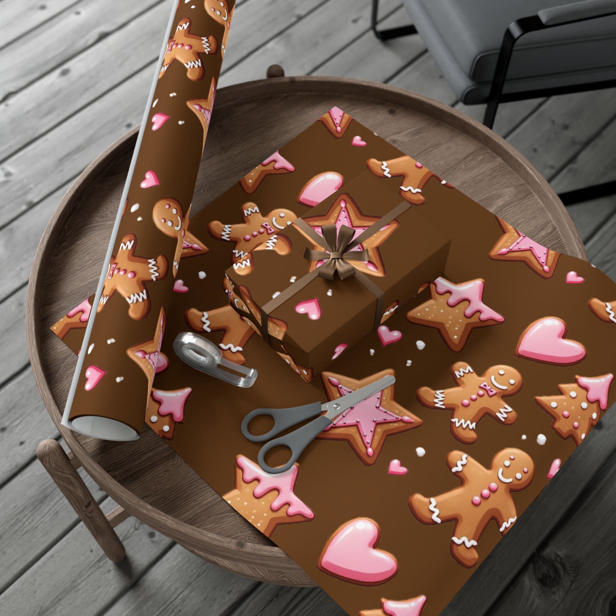 Gingerbread & Star Cookies Festive Gift Wrap Papers for Any Celebration