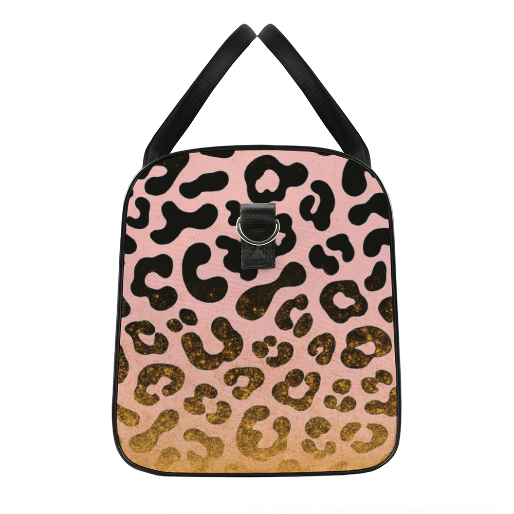 Gold Dust & Cow Print Travel Luggage Gym Bags Duffel Bags