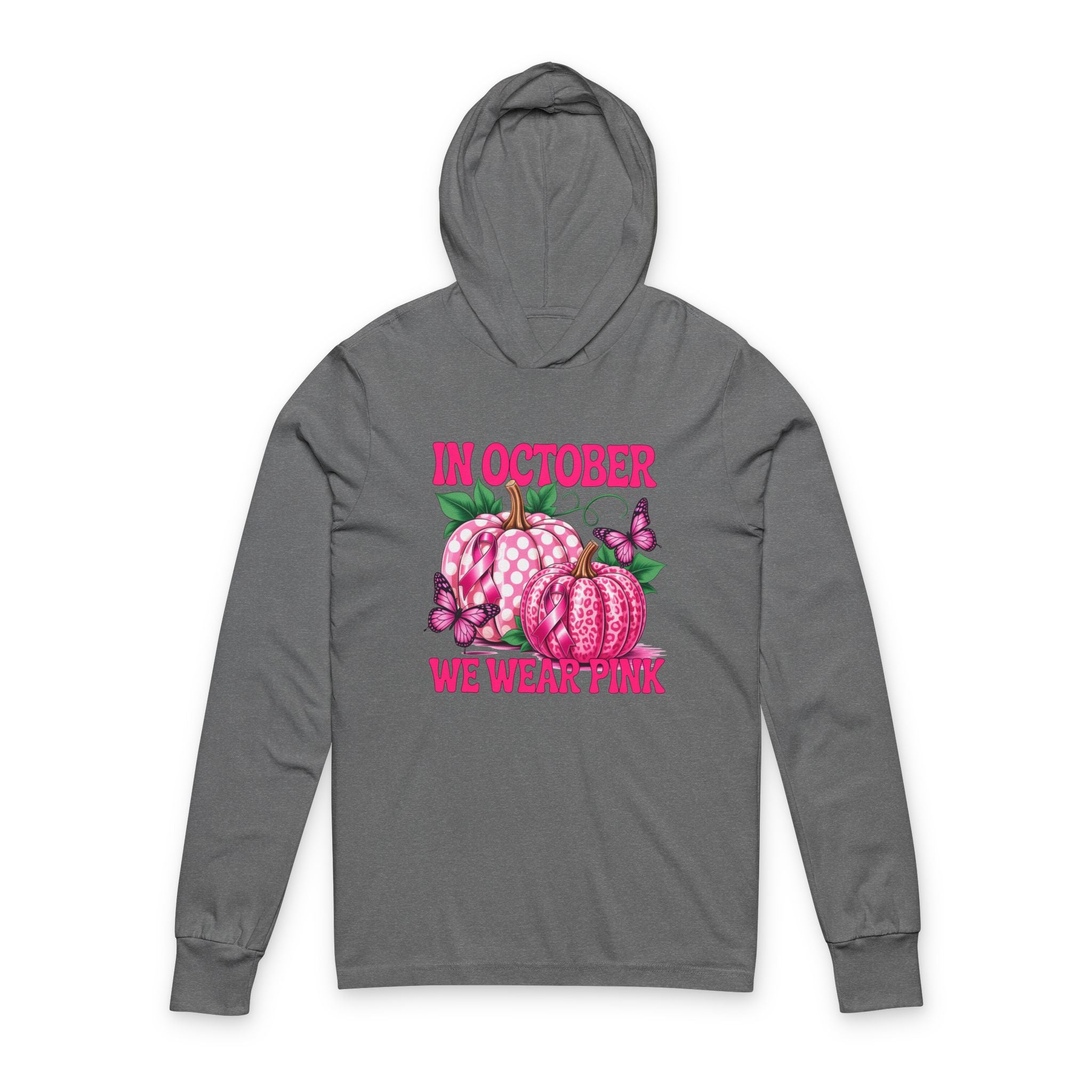 October Awareness Hooded Tee, Unisex Hoodie, Breast Cancer Awareness, Fall Fashion, Cute Gift, Cozy Layering