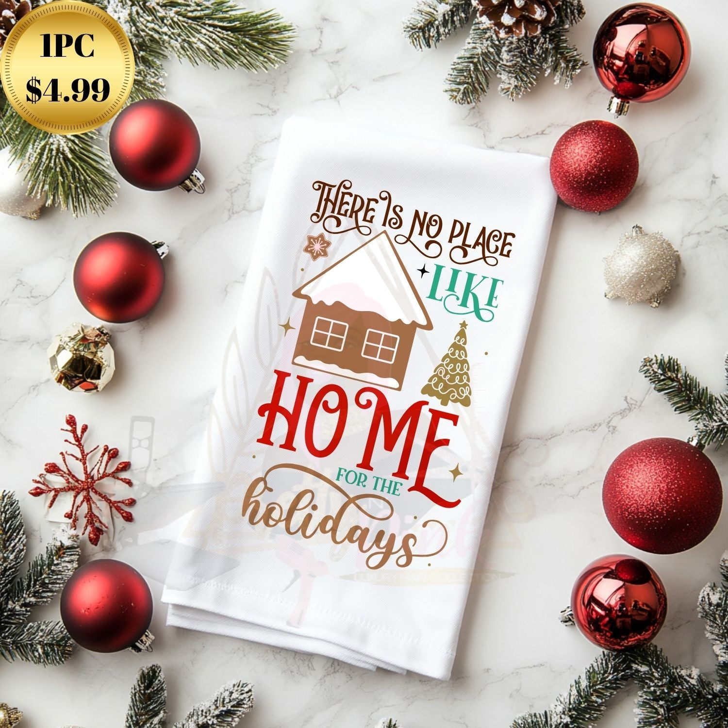 White Christmas Hand Towel (Individual)