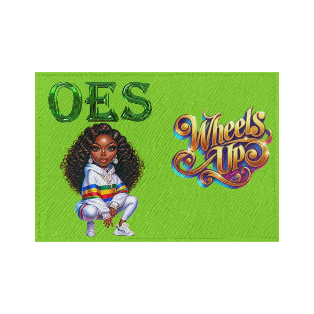 Green OES Wheels Up Passport Cover