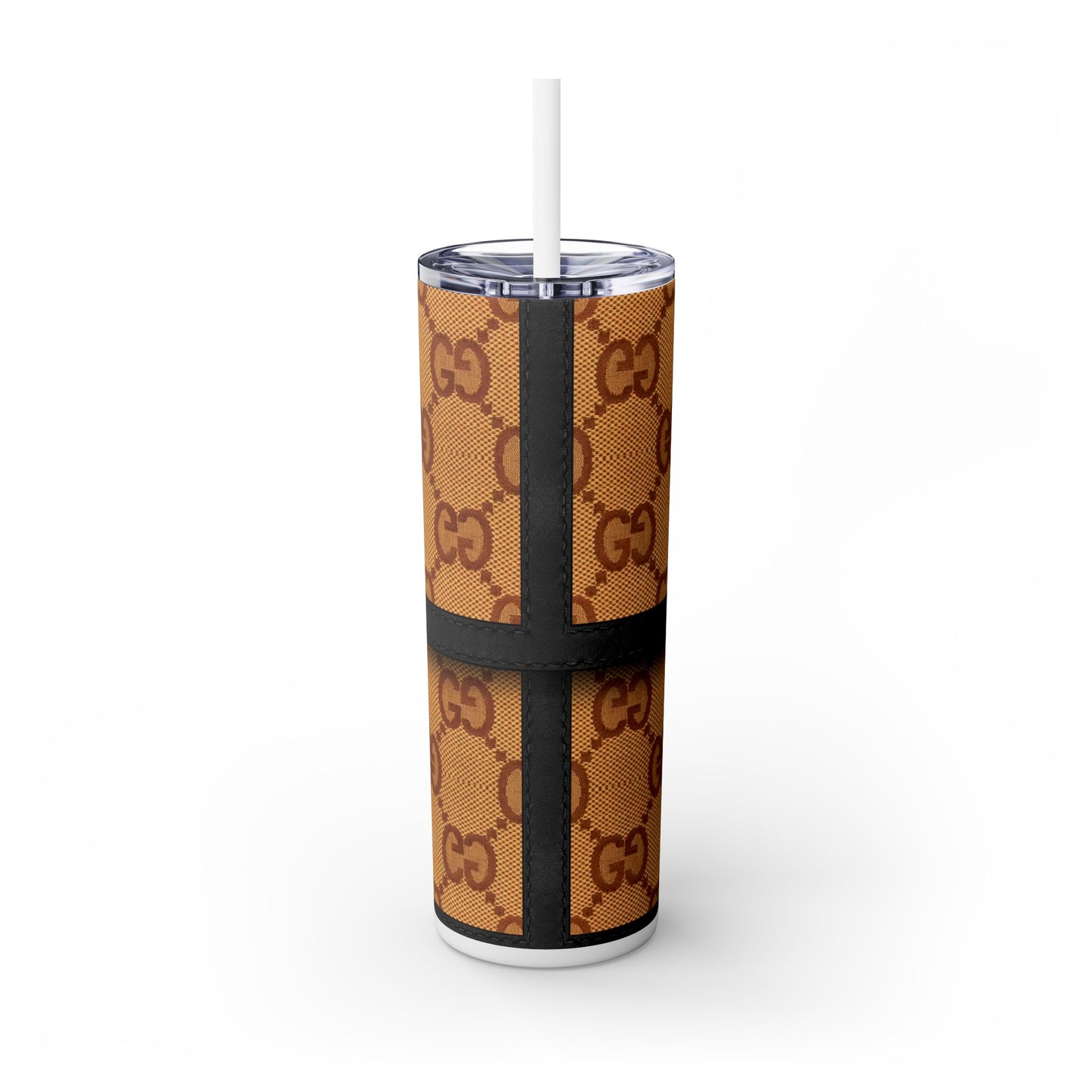 Gucci Bee Brown Purse -Skinny Tumbler with Straw, 20oz