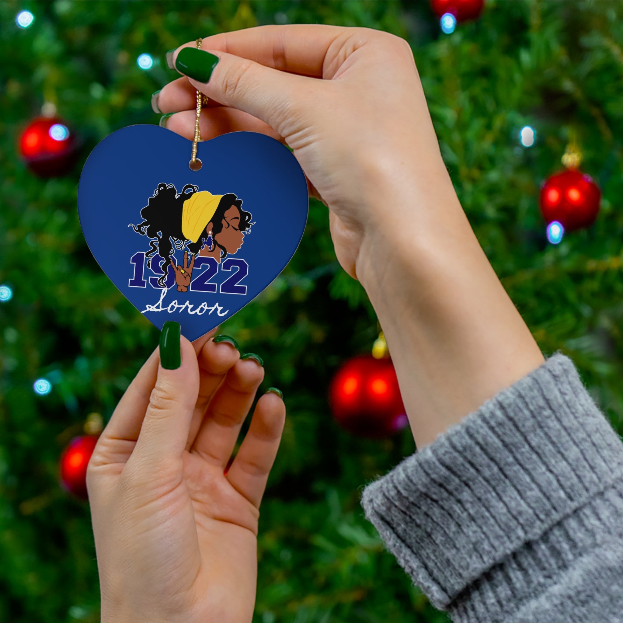 SGHRO, Soror, Sorority,  Ceramic Ornament - Christmas Gift Exchange