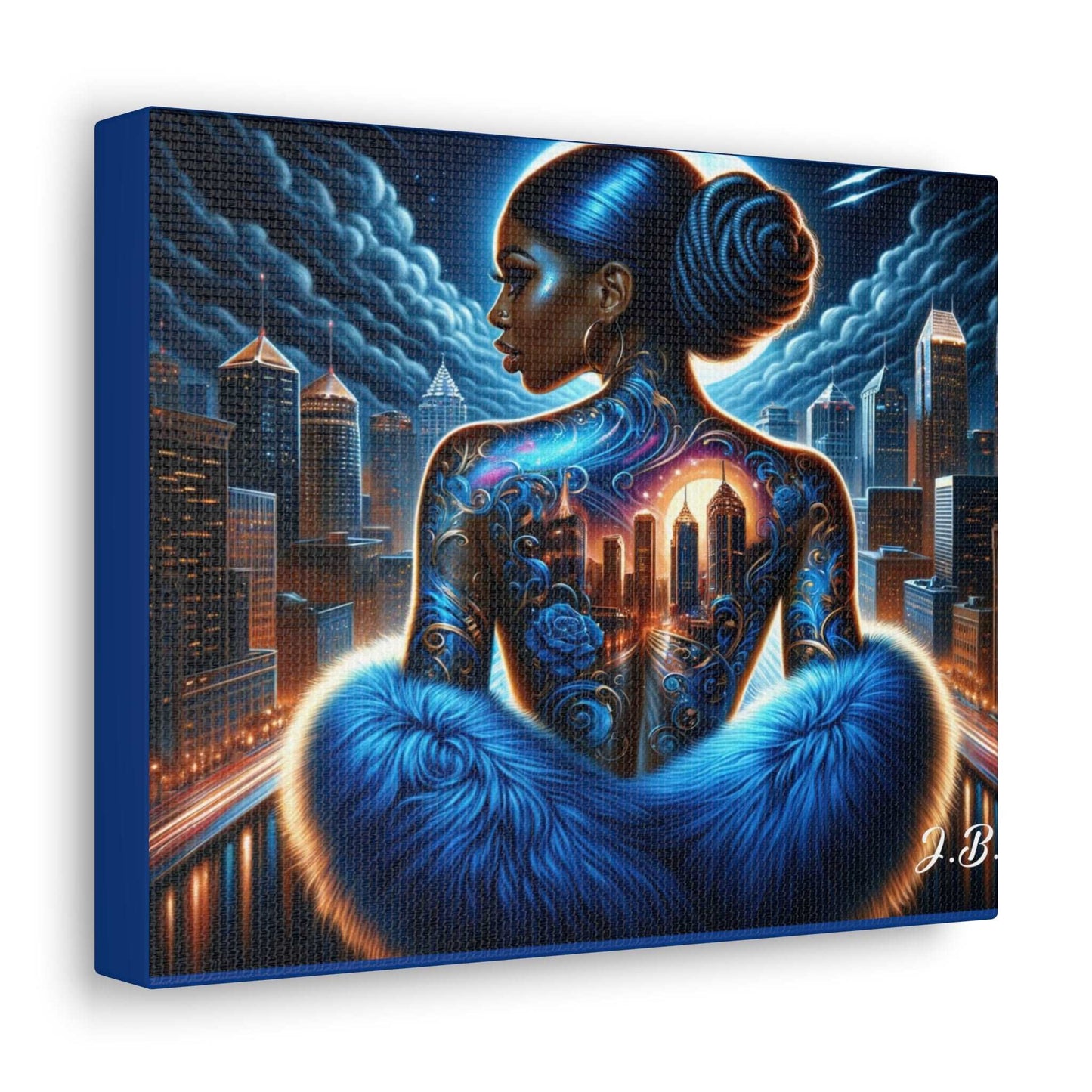 a painting of a man and a woman