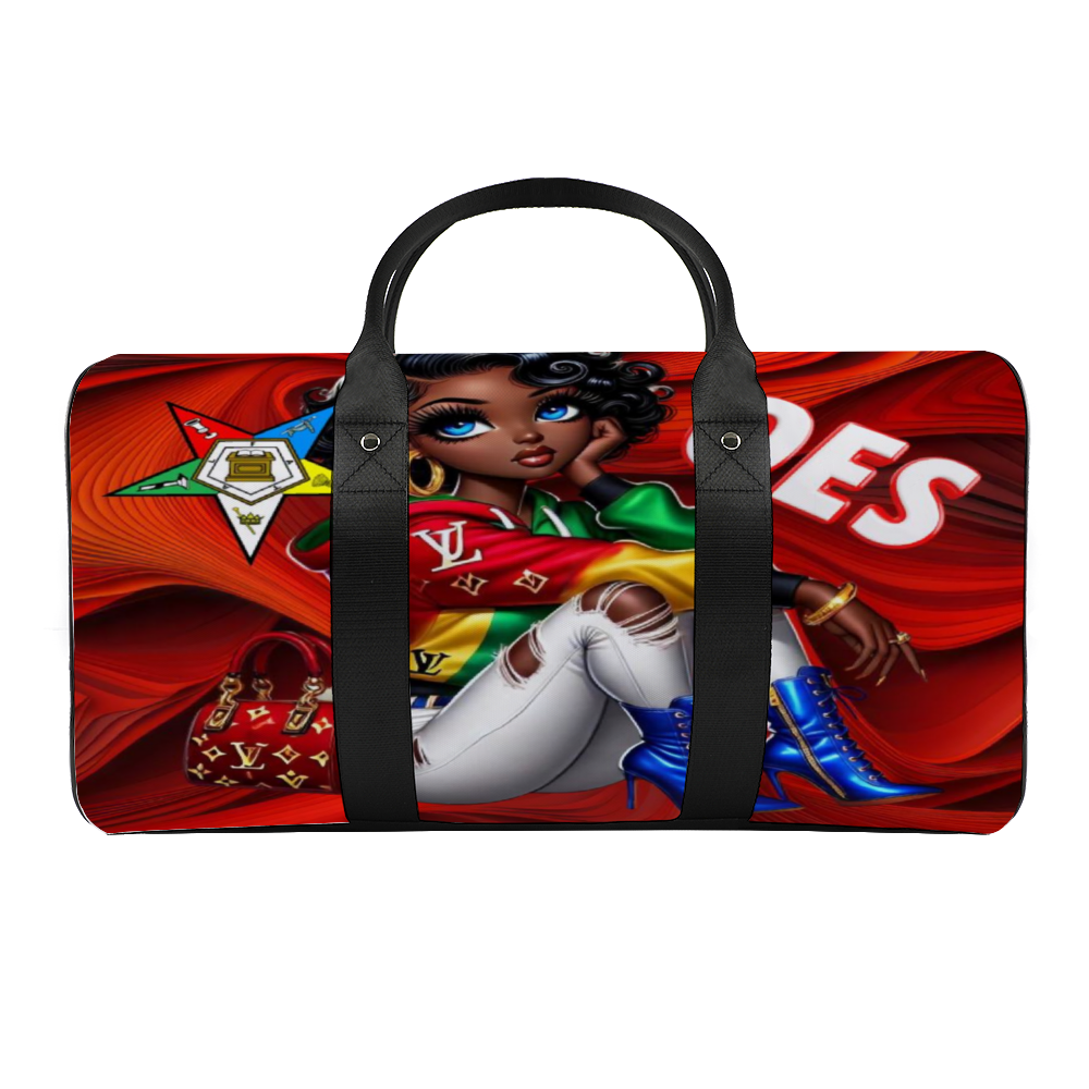 Blue Sky, OES, Sisterhood, Eastern Star, Sorority, Sistar, Masonic, Masonry Travel Bag Black (Small)