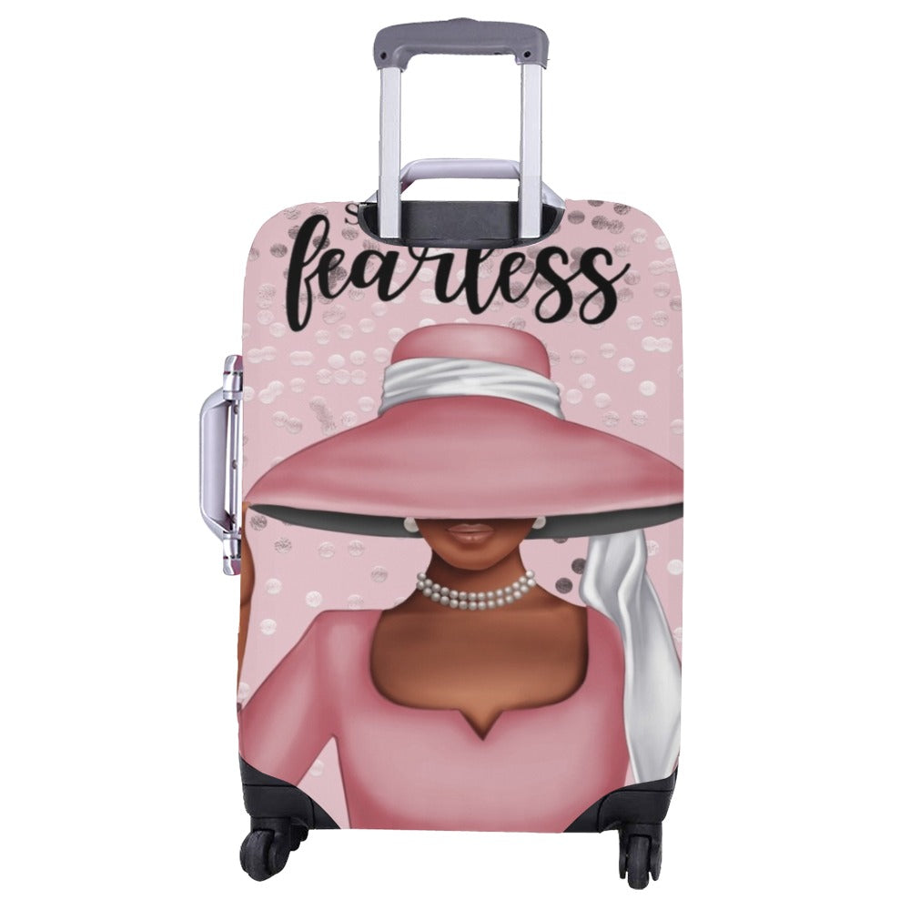 Pink Church Lady Luggage Cover Luggage Cover/Large 26"-28"