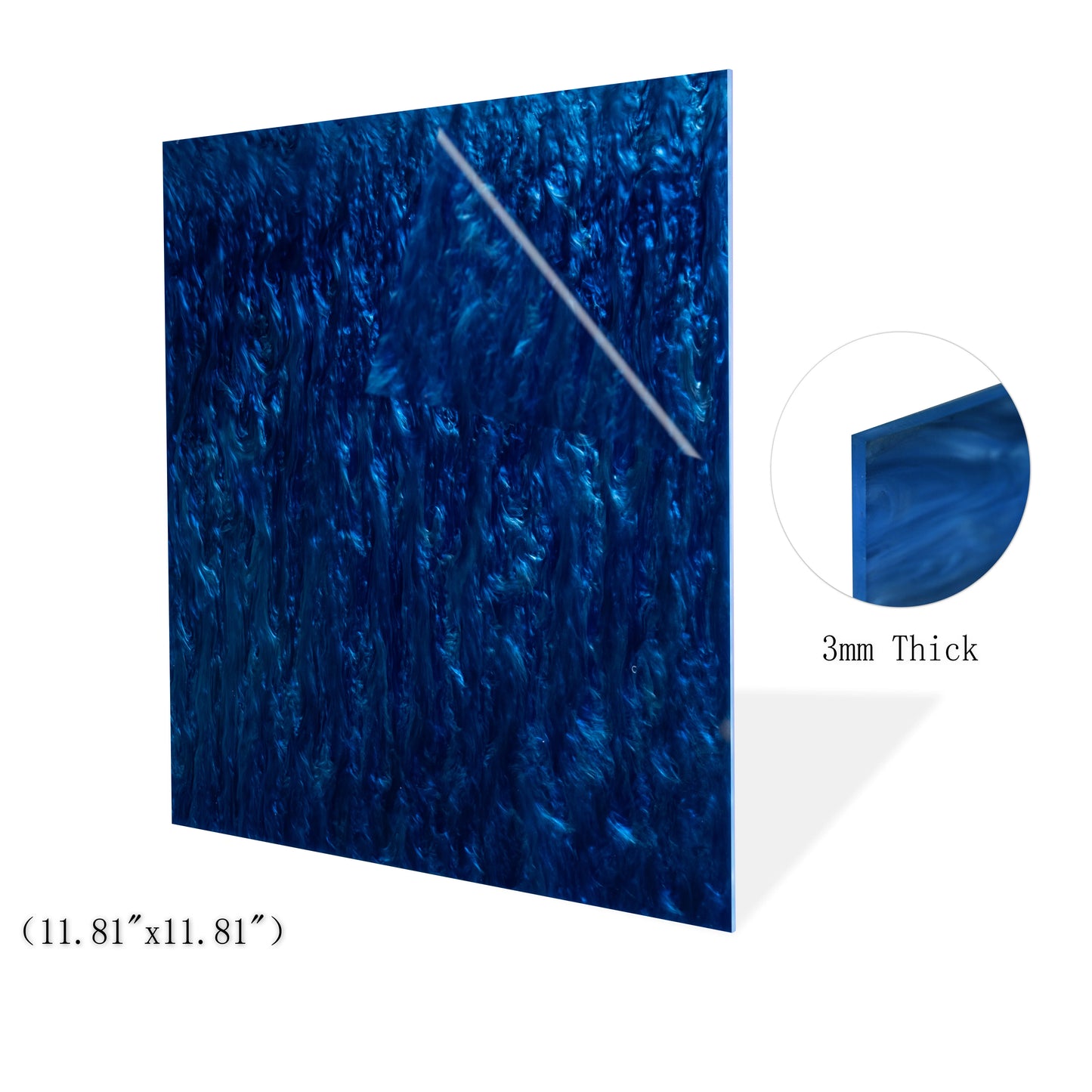Pmma Dark Blue pearl Pattern Cast Acrylic Sheet 3MM Thickness marble 100% virgin material Friendly and odorless