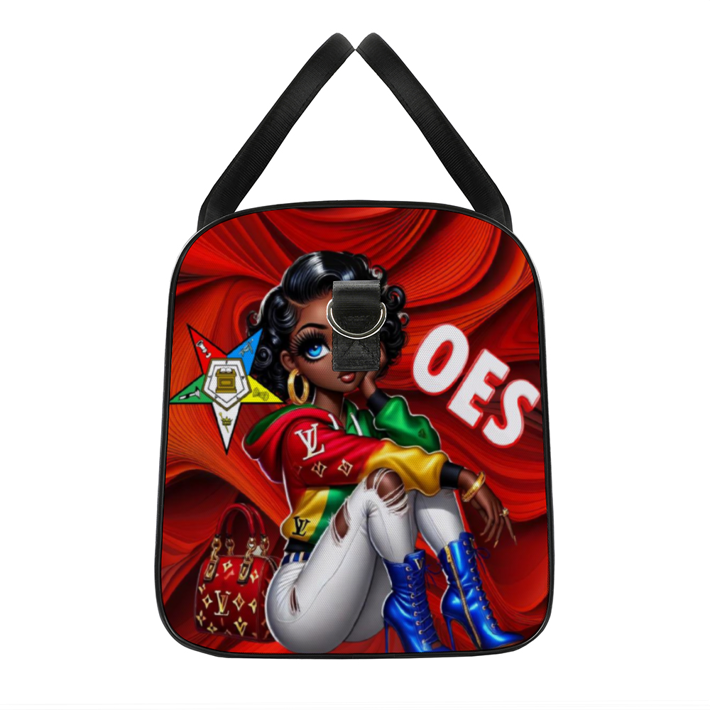 Blue Sky, OES, Sisterhood, Eastern Star, Sorority, Sistar, Masonic, Masonry Travel Bag Black (Small)