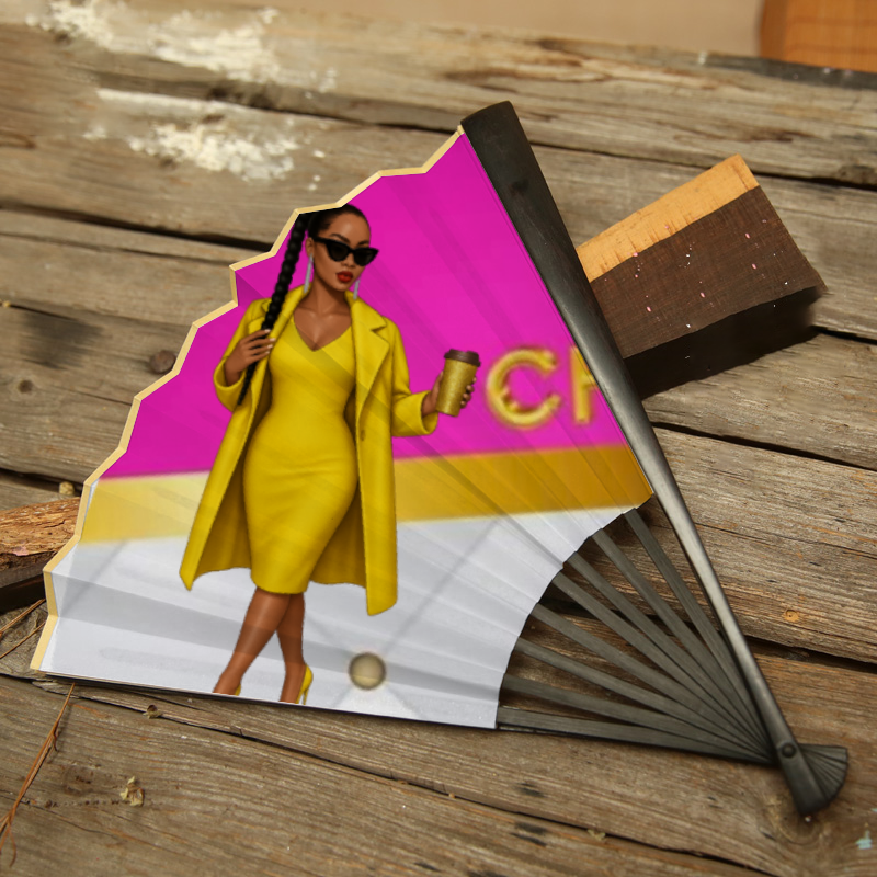 Chanel He is the light, Boots on the ground, Clack Fan Retro Hand-held Folding Fan