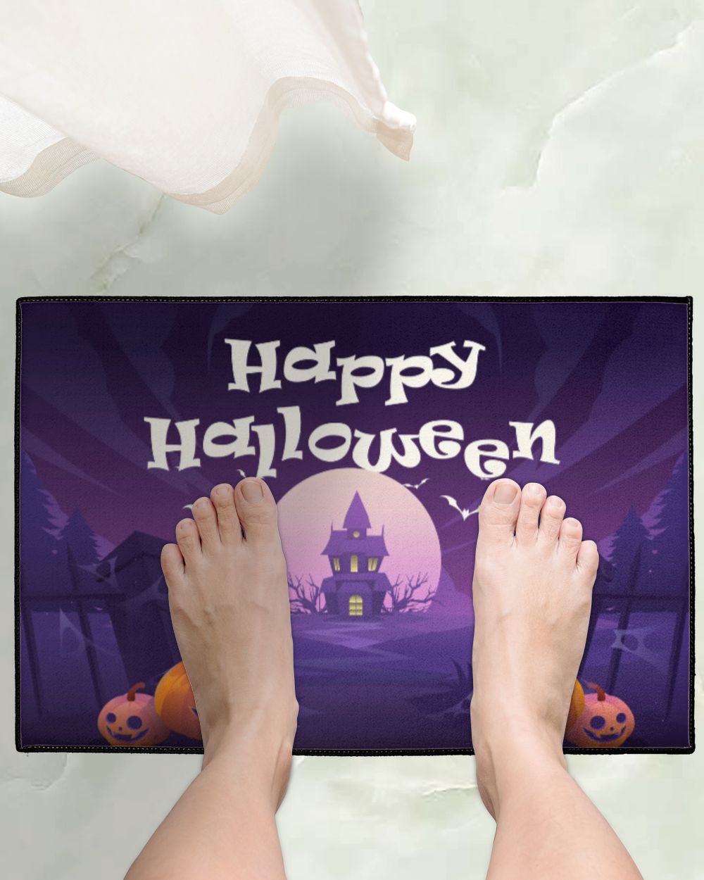 Spooky halloween mats Indoor Floor Mats