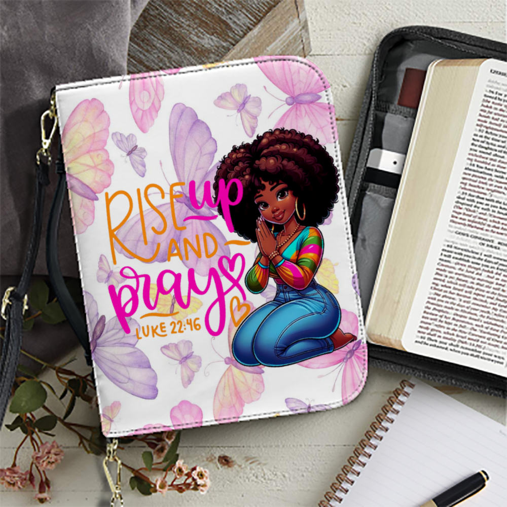 Rise & Shine Butterfly PU Bible Bag Strap