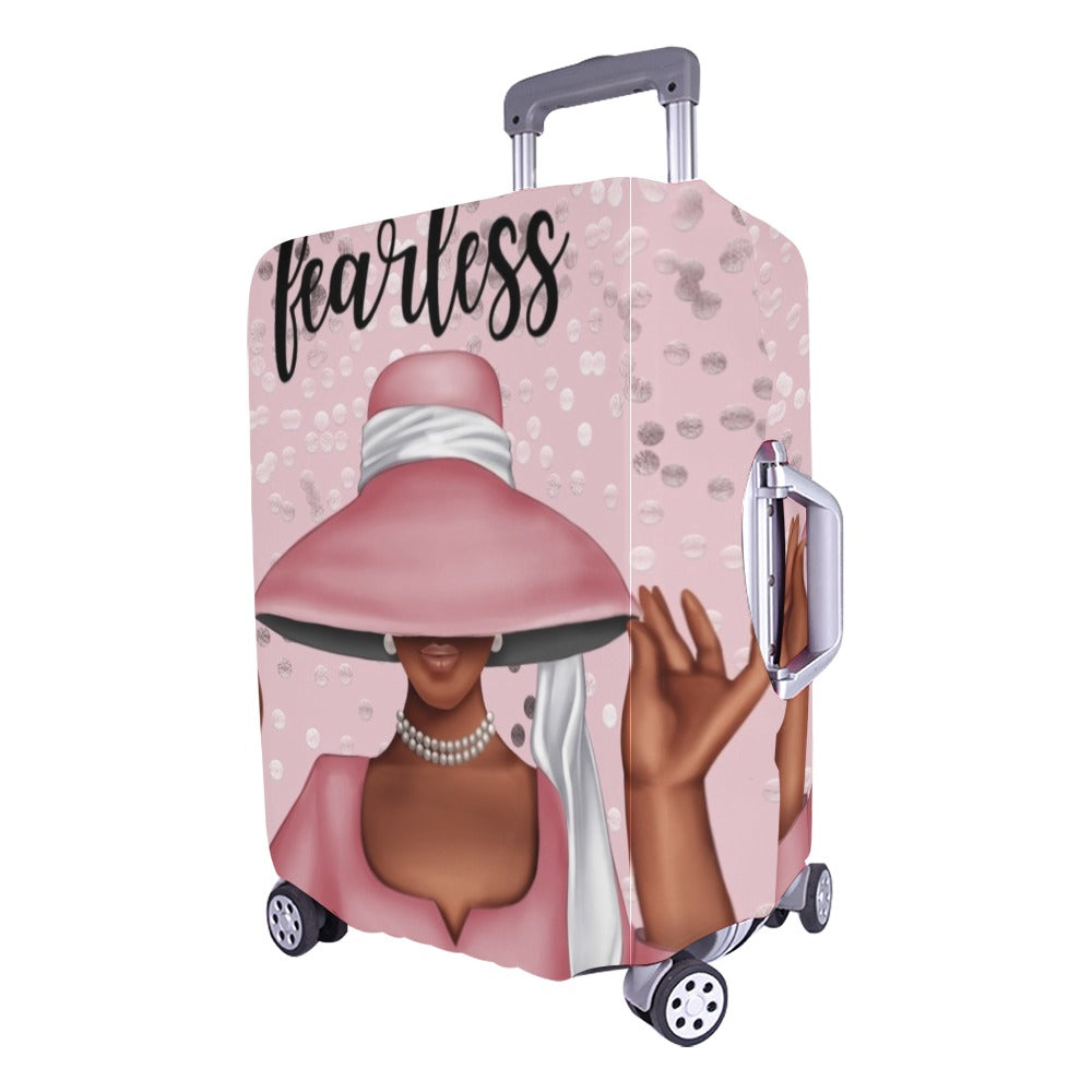 Pink Church Lady Luggage Cover Luggage Cover/Large 26"-28"