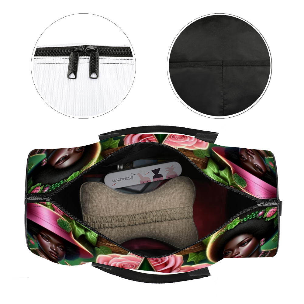 AKA, Pink & Green,Sorority Large Travel Luggage Gym Bags Duffel Bags