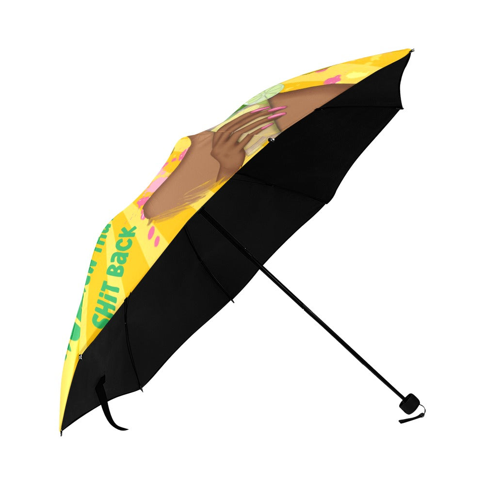 a close up of a person holding an umbrella