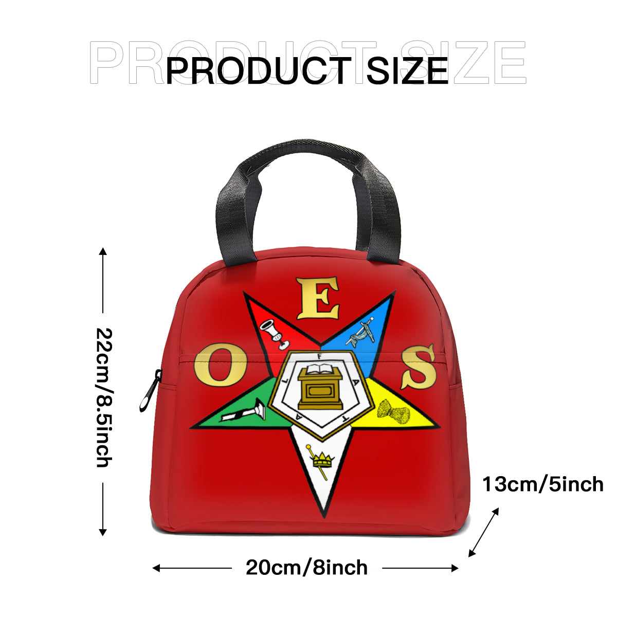 OES Star Red Lunch Bag, Sorority, Sisterhood,  Hot/Cold, Customized