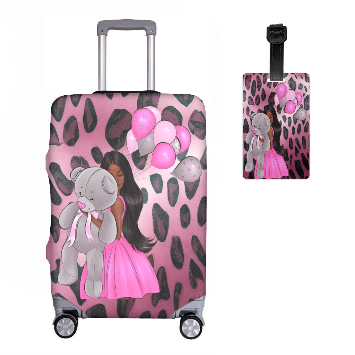 a pink piece of pink luggage sitting on top of a table