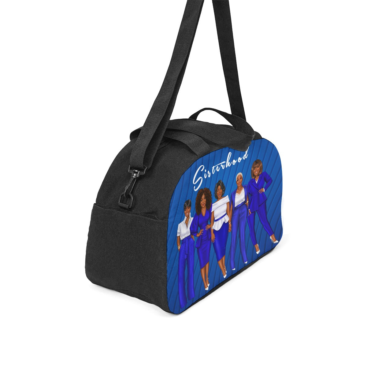 a person holding a snowboard in the air