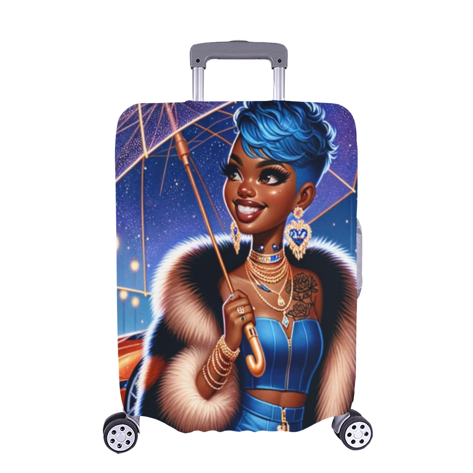 a woman sitting on a bench holding an umbrella