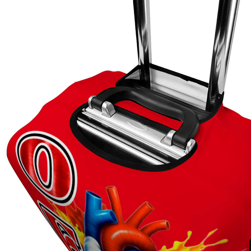 OES Heartbeat Luggage Case Covers Travel Suitcase Covers
